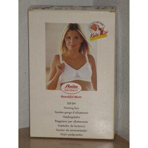 Anita Maternity Women's Soft Cup Nursing Bra #5062 Size 34 H White Kwik Flip New